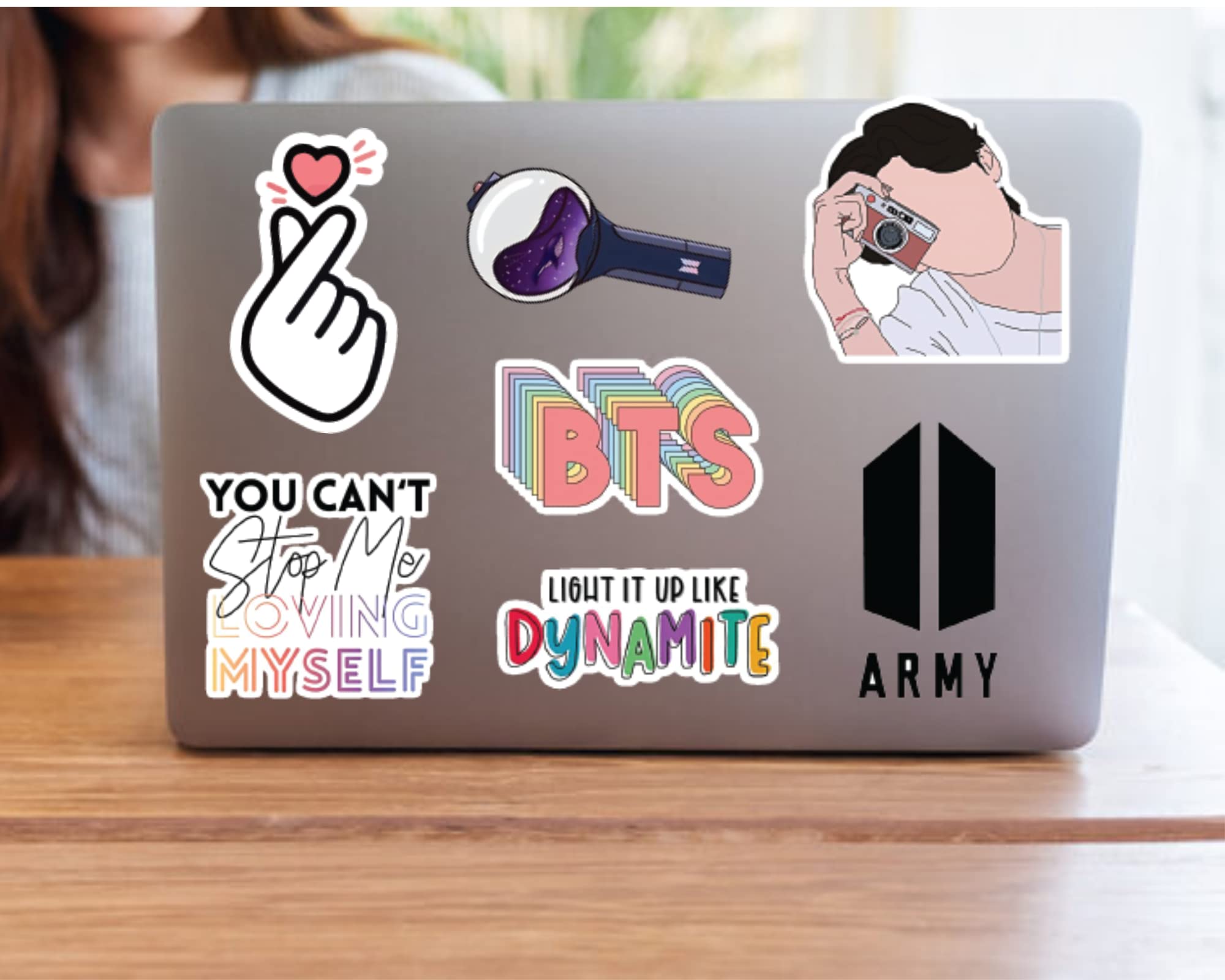 60-Piece K-Pop Vinyl Stickers | Aesthetic, Waterproof, Self-Adhesive & Residue-Free Stickers for Laptop, Journal, Diary, Guitar & Mobile Case (5.1 x 7.6 x 5.1 cm) image 2