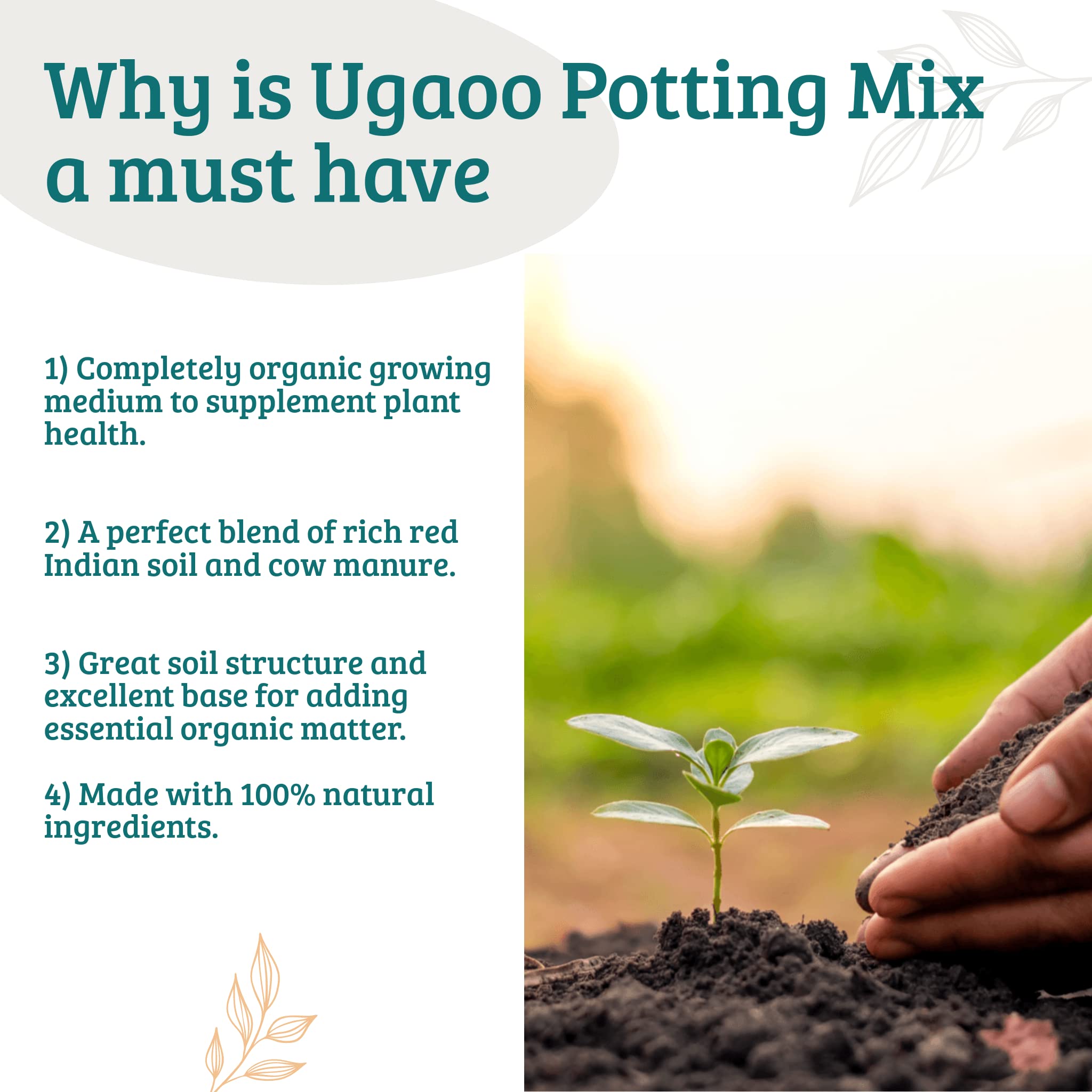 Ugaoo Organic Potting Garden Soil Mix for Plants Home Garden 5 Kg image 4