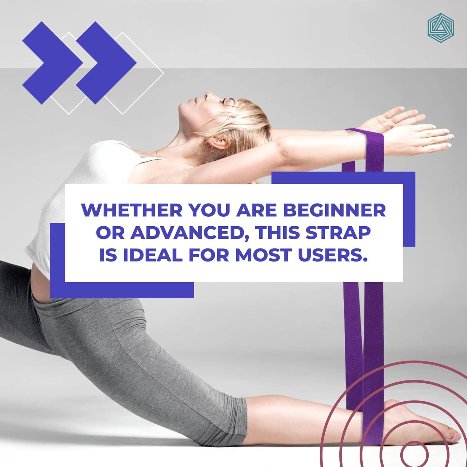 Boldfit Yoga Belt for Women and Men - Yoga Strap for Stretching with Extra Safe Adjustable D-Ring Buckle - Durable and Comfy Texture - Perfect for Your Yoga Session - 6 Feet, Purple image 3