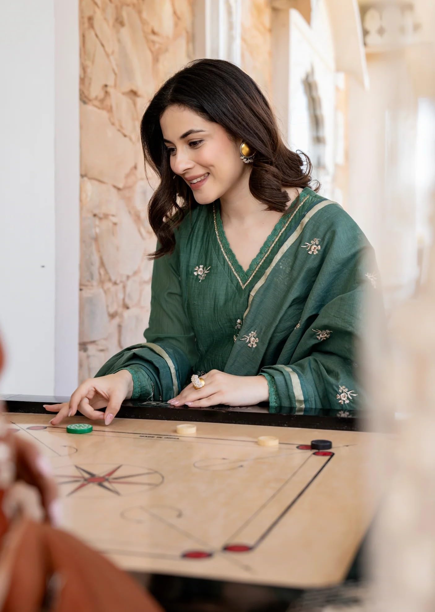 KLOSIA Women Embroidery Solid Anarkali Kurta and Pant Set with Dupatta image 4