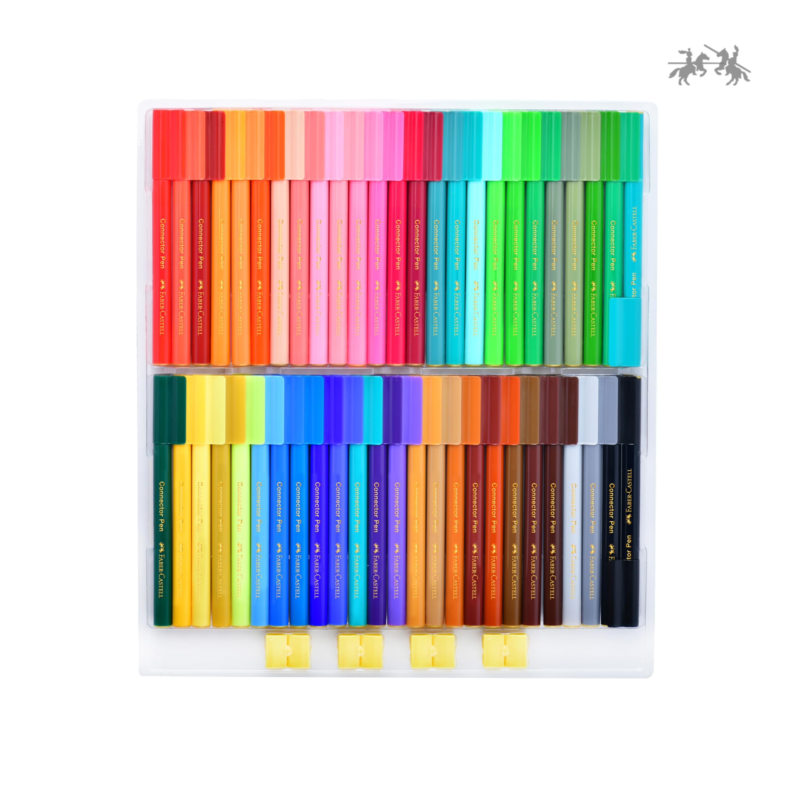 Faber-Castell Connector Pen Set – Pack of 50 | Bright, Washable Colours with Smooth Ink Flow | Snap-On Connector Caps for Creative Play | Non-Toxic & Child-Safe Sketch Pens image 3