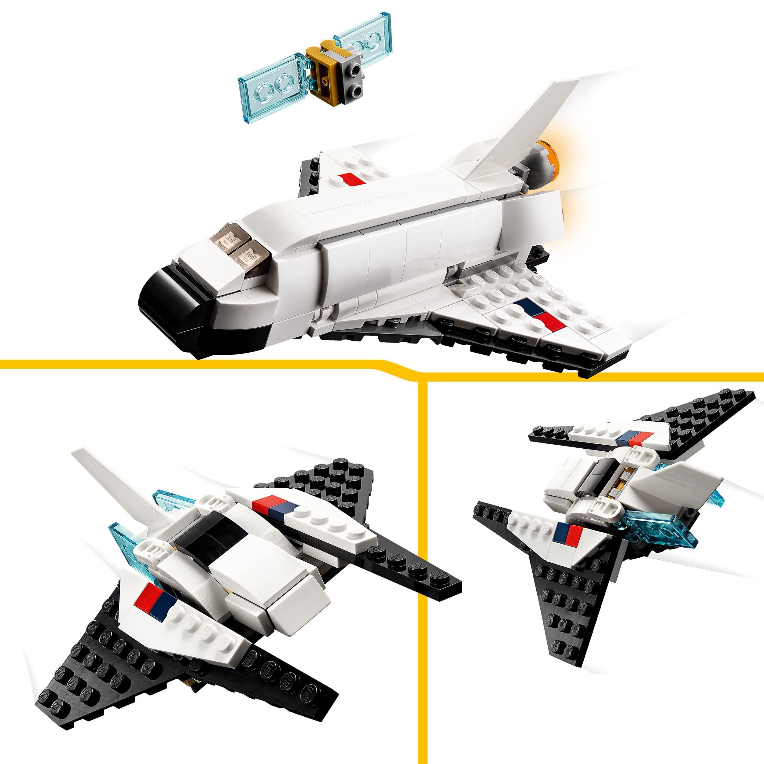 LEGO Creator Space Shuttle 31134 Building Toy Set with Astronaut and Spaceship Models for Kids Aged 6+ image 5
