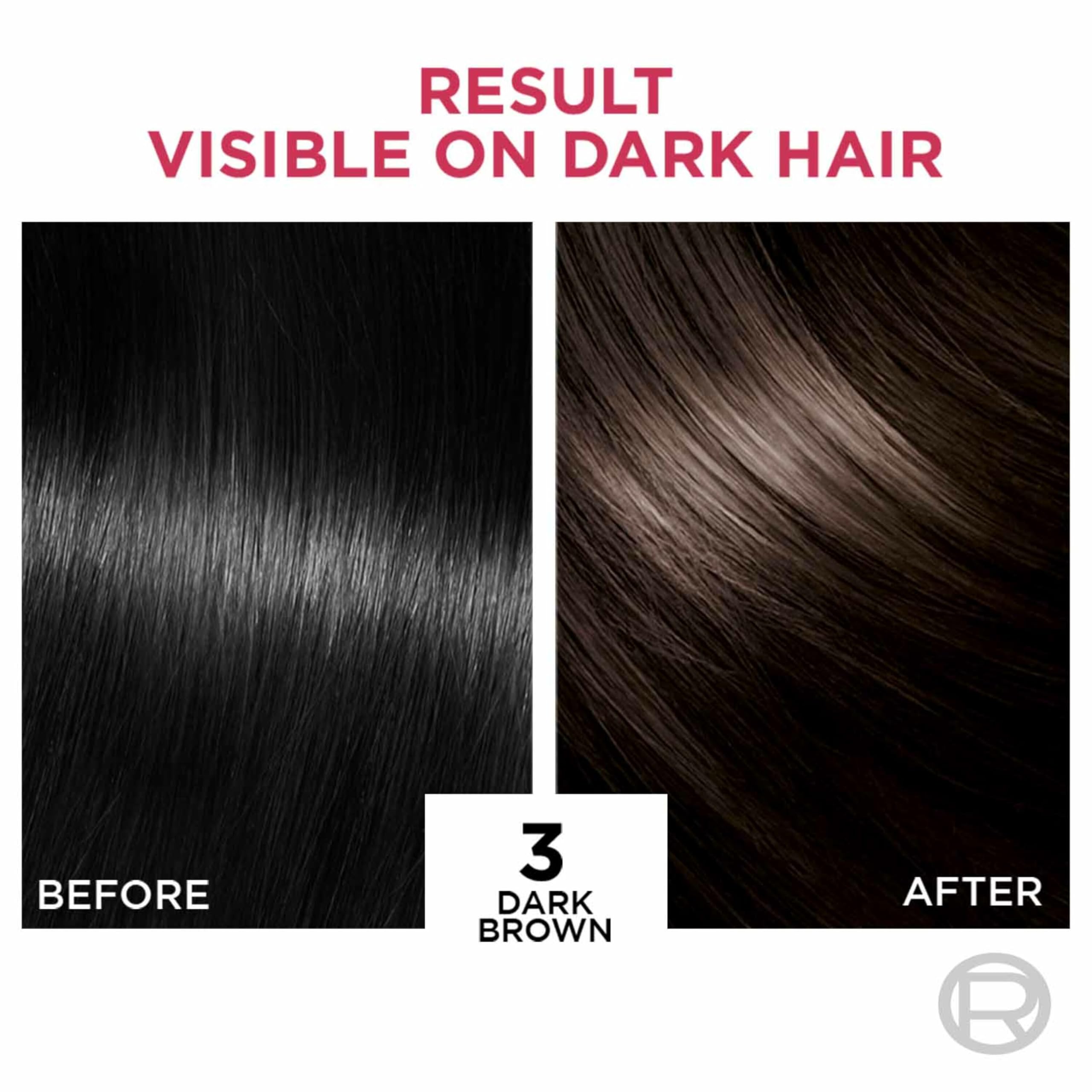 L'Oréal Paris Permanent Hair Colour, Radiant At-Home Hair Colour with up to 100% Grey Coverage, Pro-Keratin, Up to 8 Weeks of Colour, Excellence Crème, 3 Natural Darkest Brown, 72ml+100g image 3