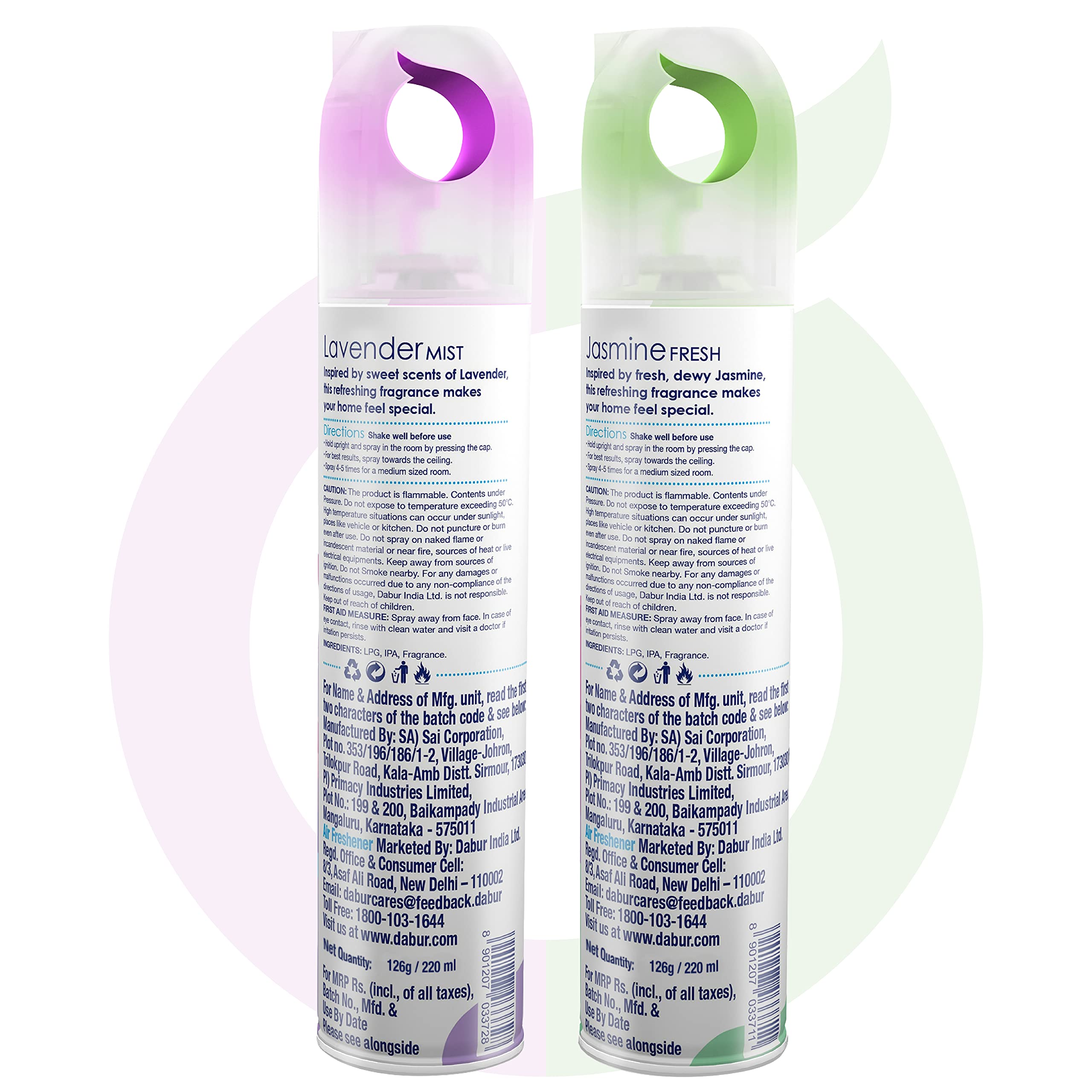 Odonil Air Freshener Room Spray - 440 ml Combo (Pack of 2, 220ml each) | Lavender Mist & Jasmine Fresh | Nature Inspired Fragrance for Home & Office | Long Lasting Fragrance | Instant Freshness image 5