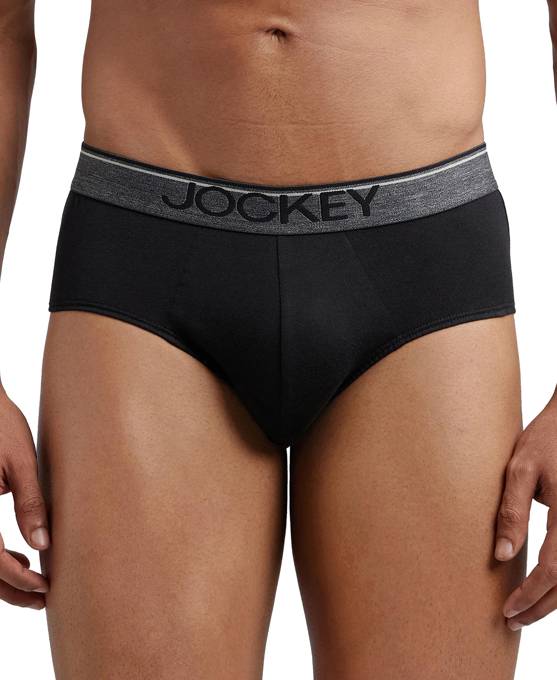 Jockey 8037 Men's Super Combed Cotton Solid Brief with Ultrasoft Waistband (Pack of 2) image 2
