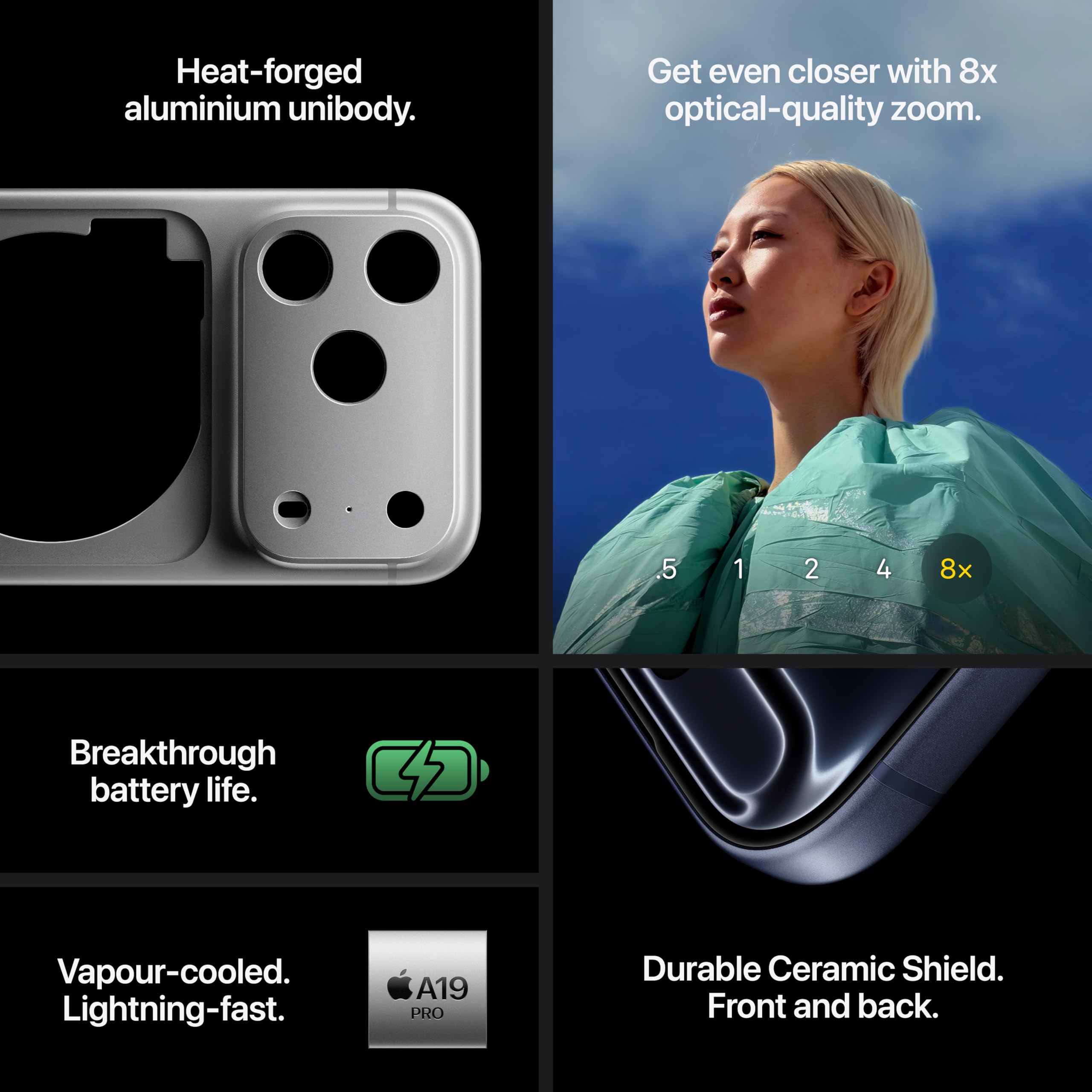 Apple iPhone 17 Pro 256 GB: 15.93 cm (6.3″) Display with Promotion up to 120Hz, A19 Pro Chip, Breakthrough Battery Life, Pro Fusion Camera System with Center Stage Front Camera; Deep Blue image 4
