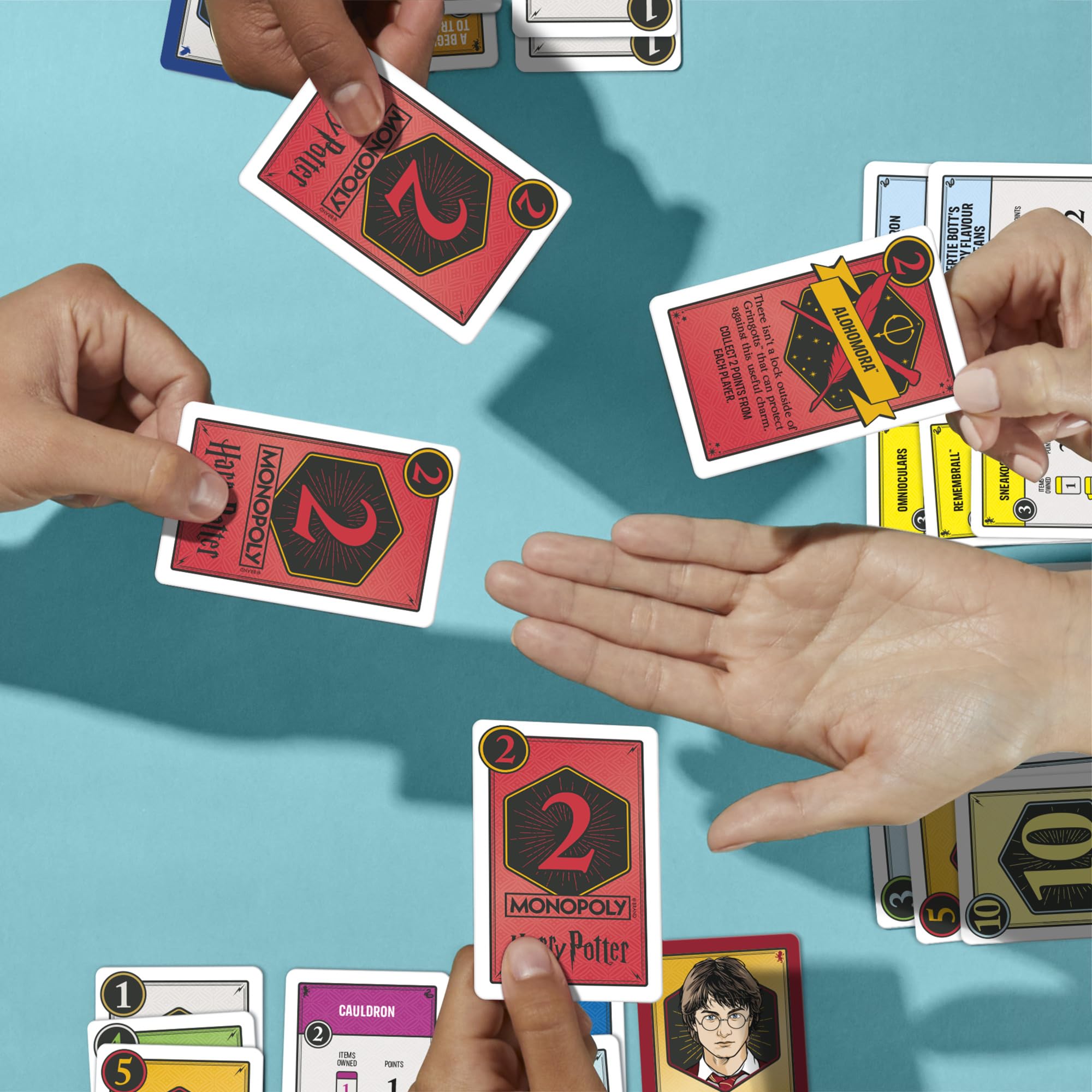 Monopoly Deal: Harry Potter Card Game | Family Games for Kids and Adults | Ages 8 and Up | 2 to 5 Players | 15 mins. | Travel Size image 3