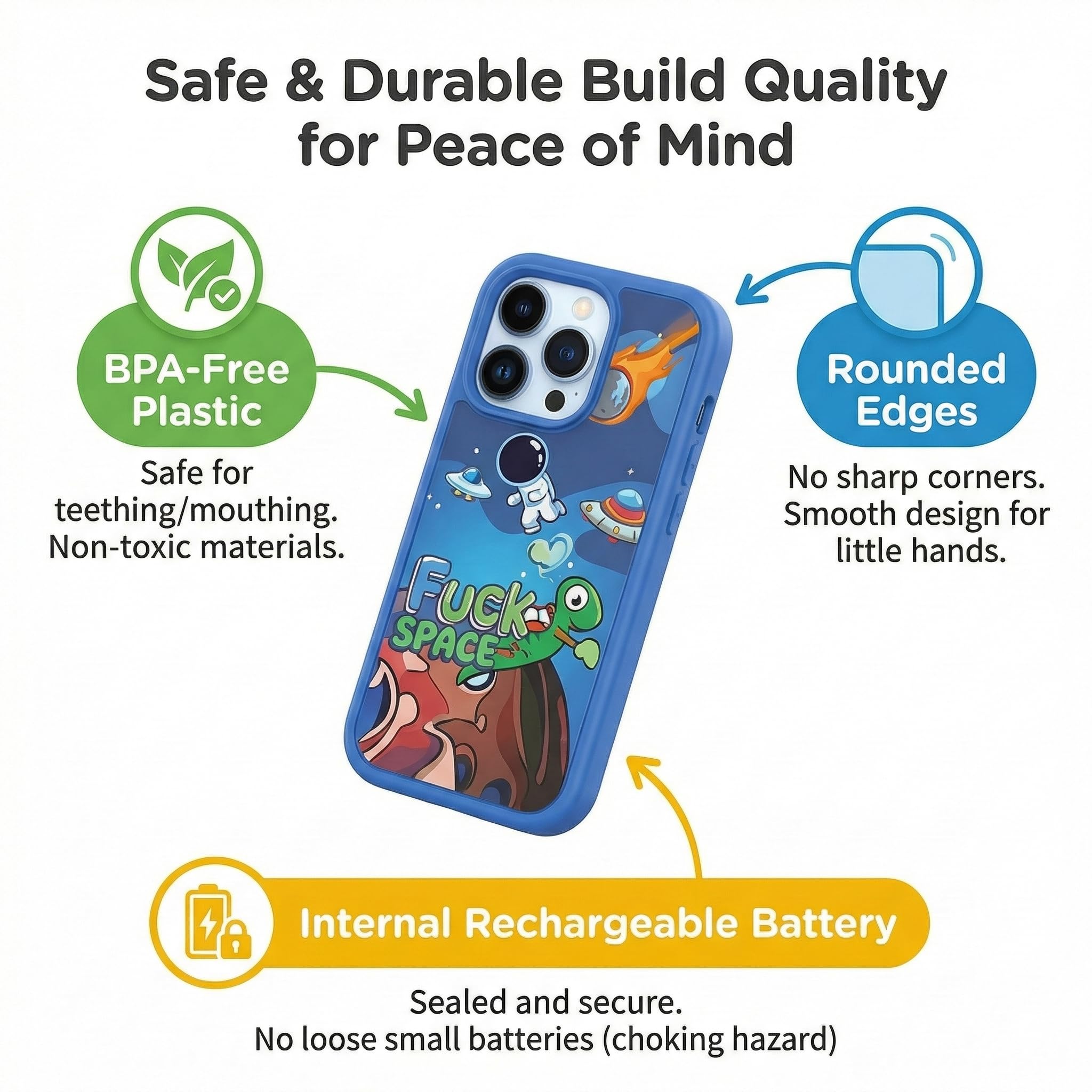 Kids Phone – Rechargeable Toy for Kids with 24 Learning Modes | Talking Dummy Mobile for Boys & Girls Age 2–12 | Educational Mobile Phone Toy with, Music & Games image 3