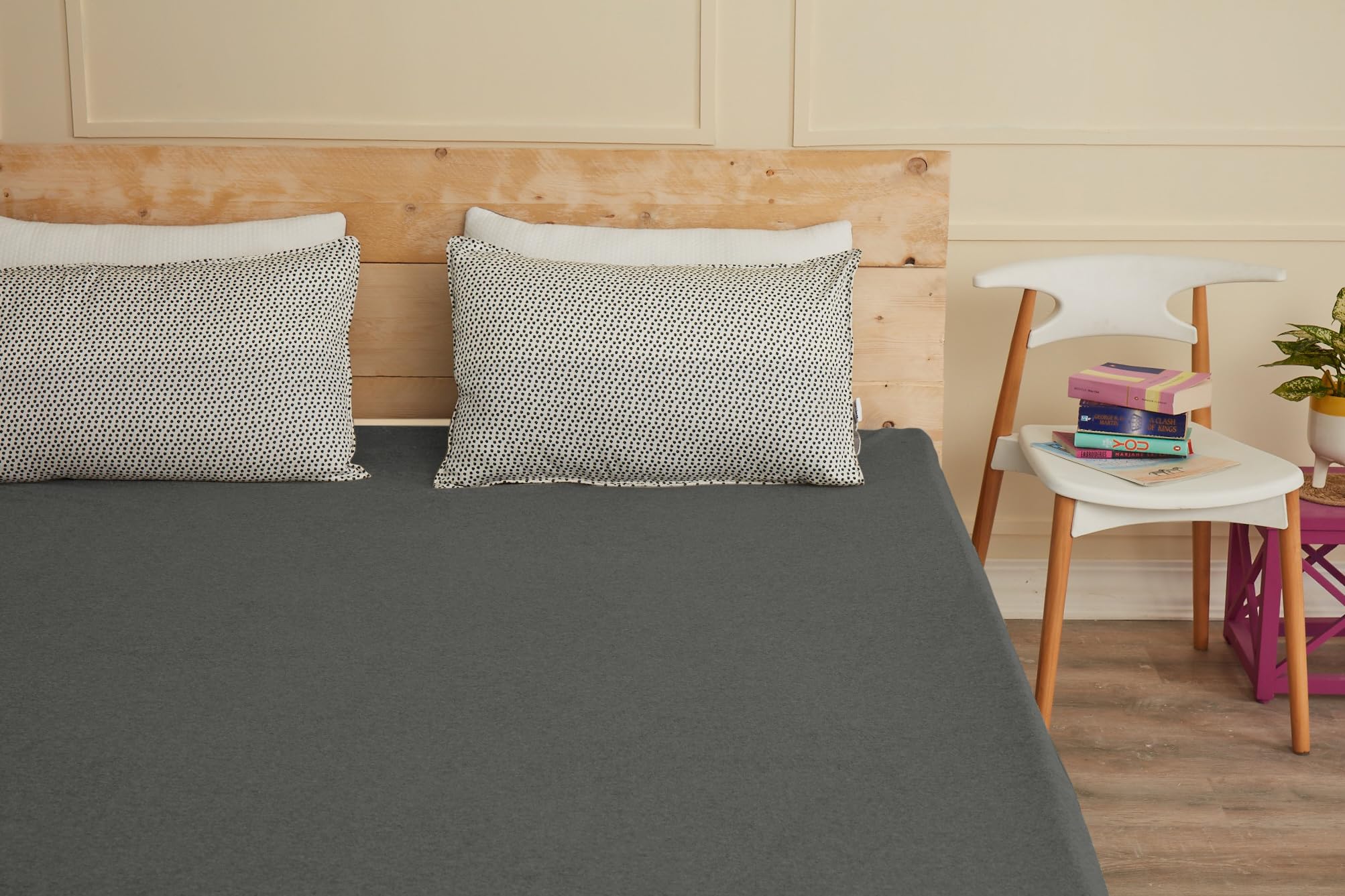 Wakefit Water Proof Terry Cotton Feel Mattress Protector | Alloy Grey | Machine Washable | Super Soft | Fits Mattress Upto 10 inches image 2