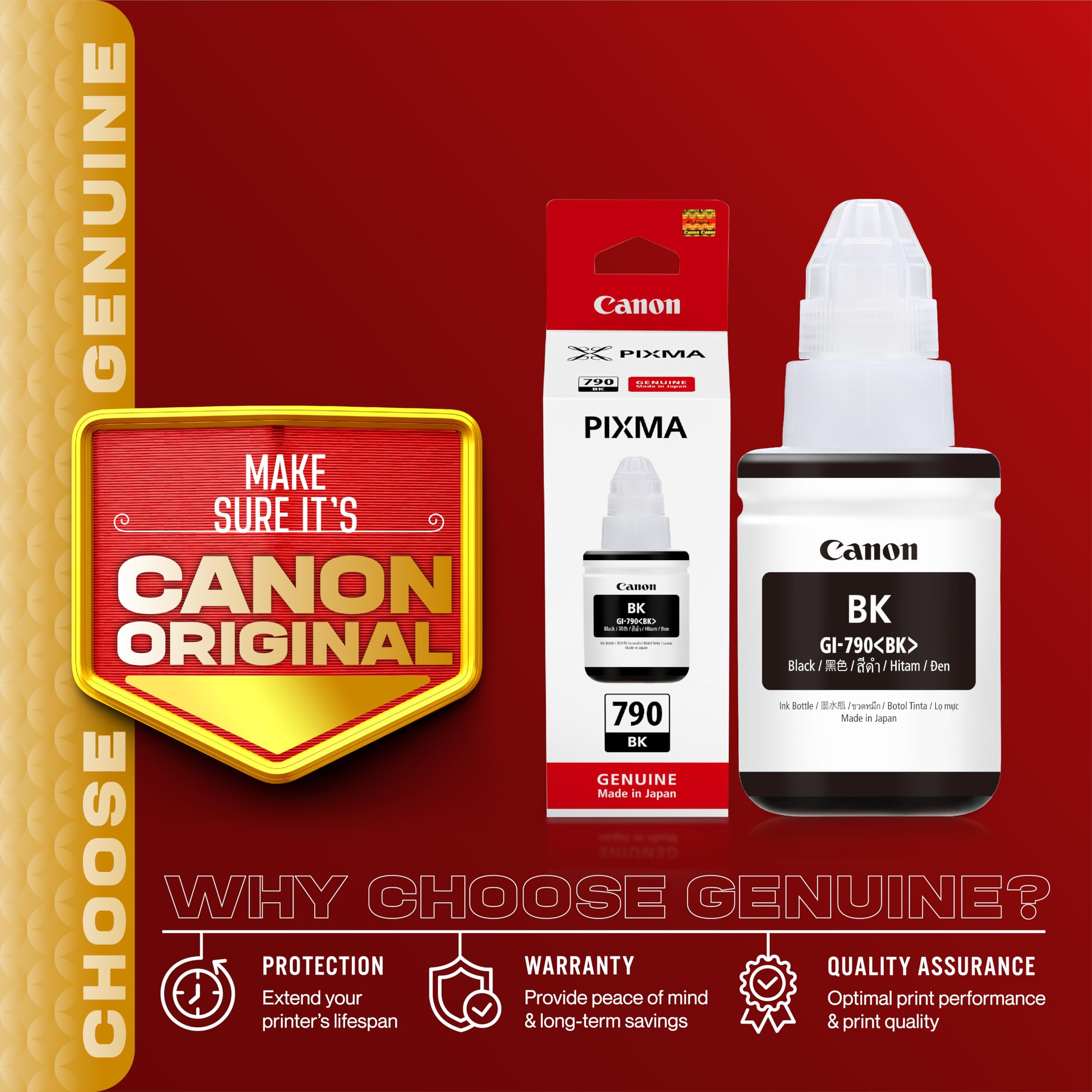 Canon PIXMA GI790 Black Ink Bottle for G1010, G2000, G2012, G3000, G3010, G3012, G4010 image 2