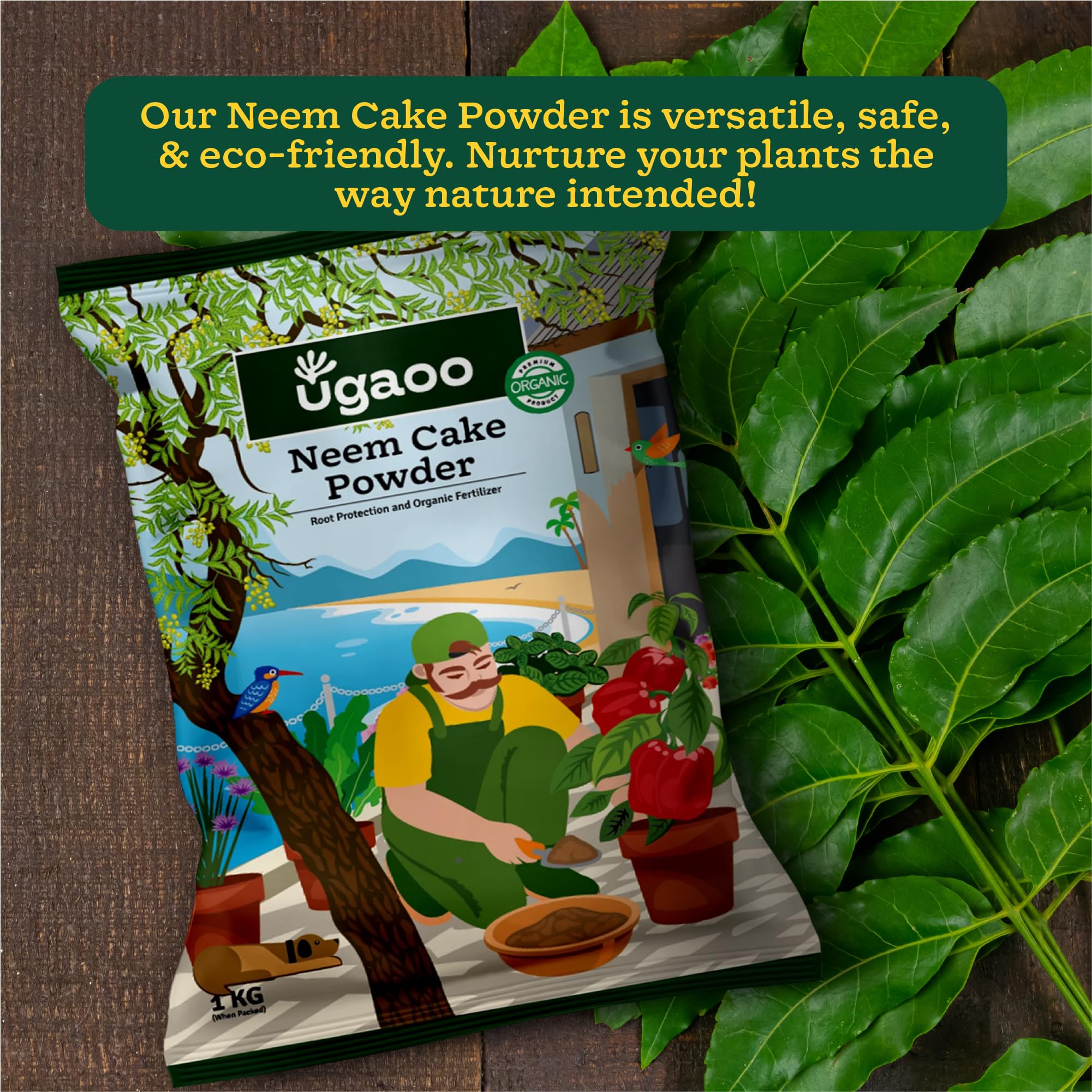 Ugaoo Neem Cake Powder for Plants 5 Kg - Organic Fertilizer & Pest Repellent image 2