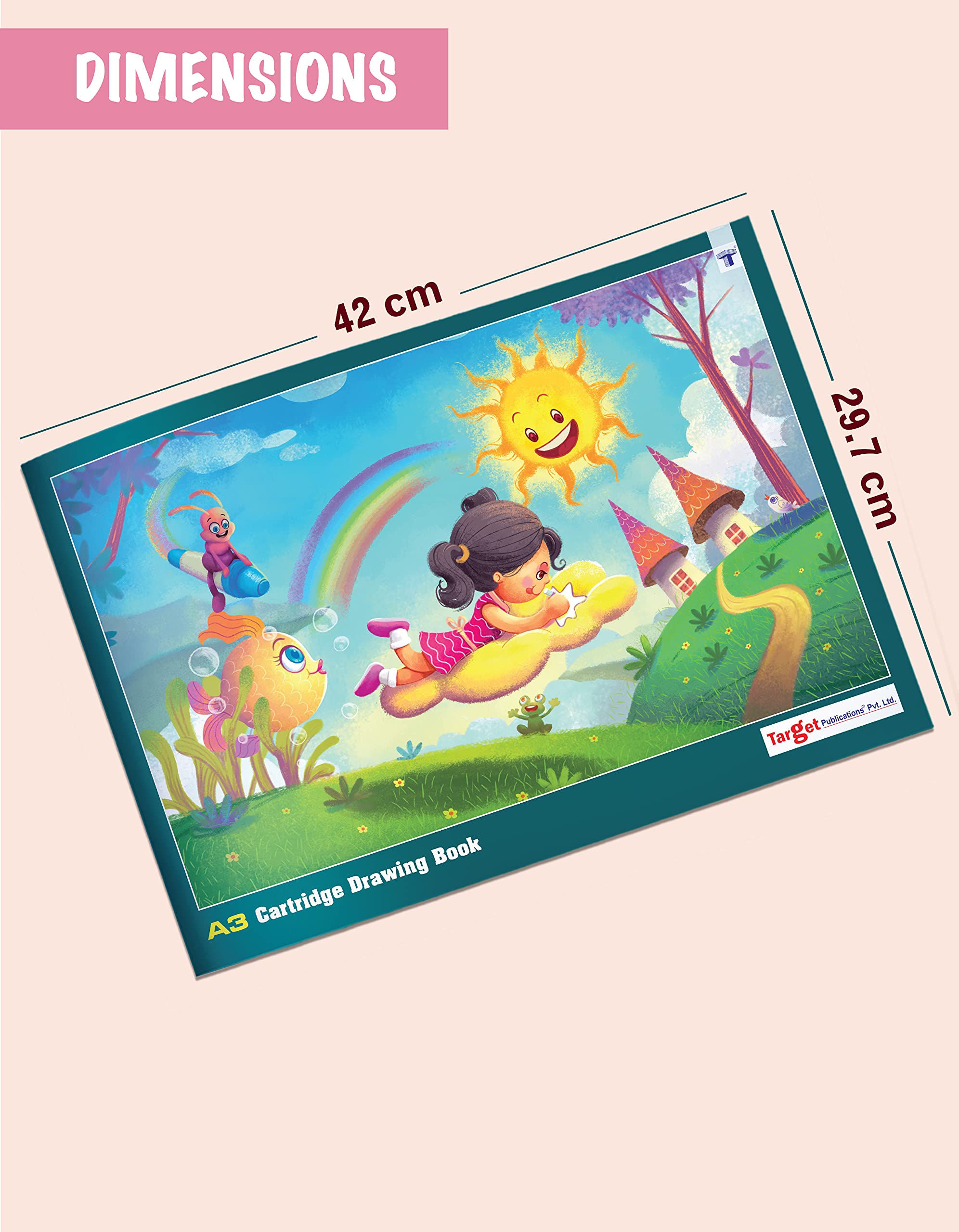 A3 Drawing Book for Artists, Kids | A3 Sketch Book| 34 White Blank Plain Pages | Soft Bound | 42 x 29.7 cm| Sketching, Colouring, Painting | Pack of 6 image 3