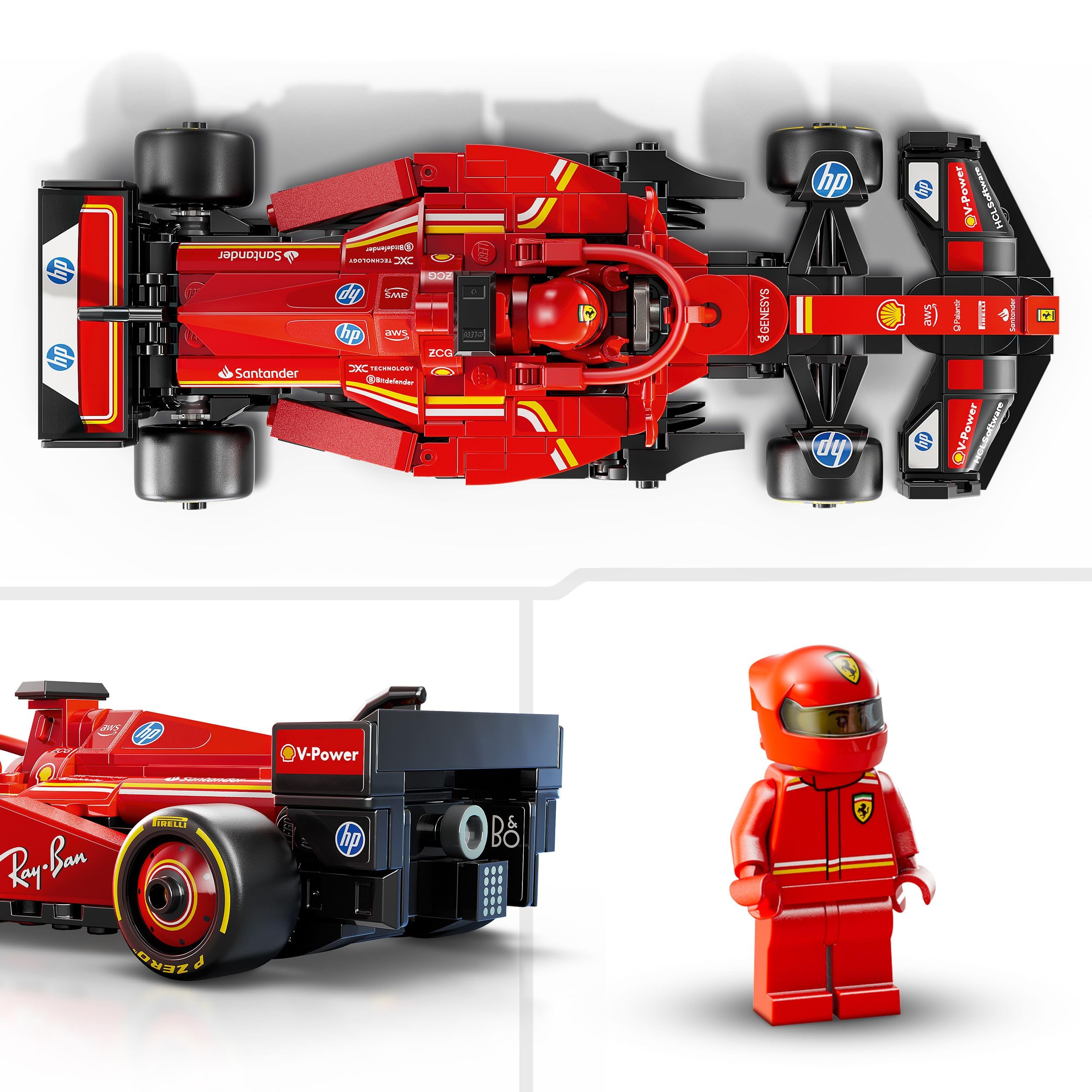 LEGO Speed Champions Ferrari SF-24 F1 Race Car Driver Set 77242 Building Blocks Toys for 10+ Gift for Boys and Girls image 5