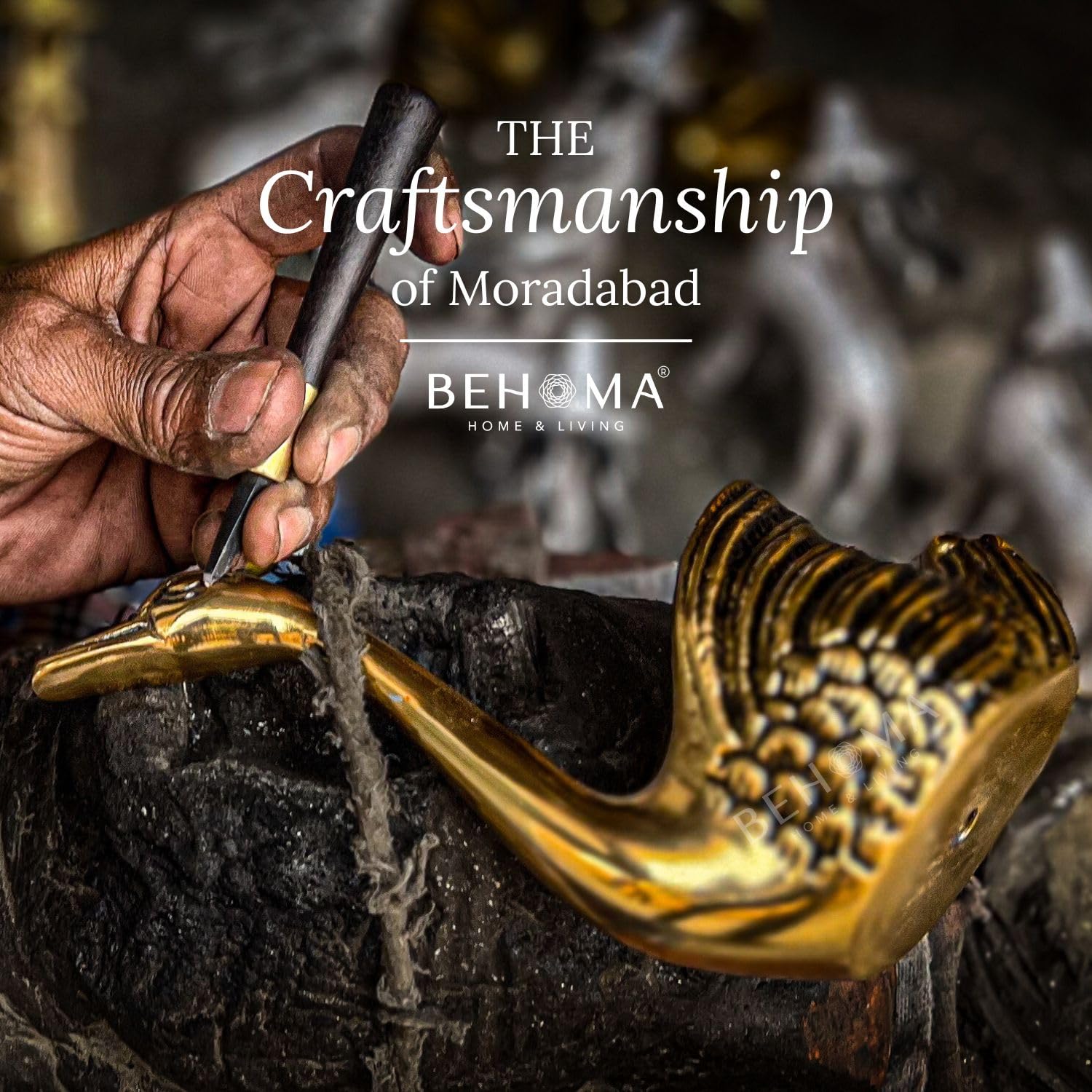 BEHOMA Aluminium Pair of Swans for Good Luck | Feng Shui Love Gifts Candle Holder for Home Decor Living Room | Showpiece Wedding Gift for Valentine's Day for Couple (Candles not Included) Gold image 5