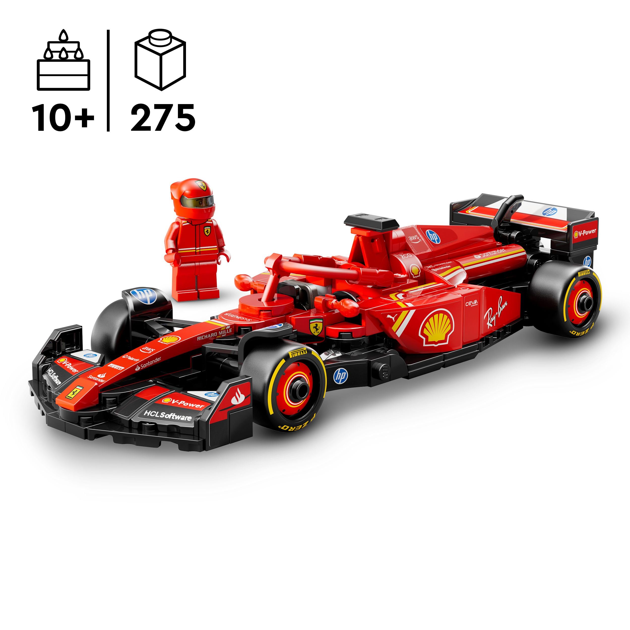 LEGO Speed Champions Ferrari SF-24 F1 Race Car Driver Set 77242 Building Blocks Toys for 10+ Gift for Boys and Girls image 2