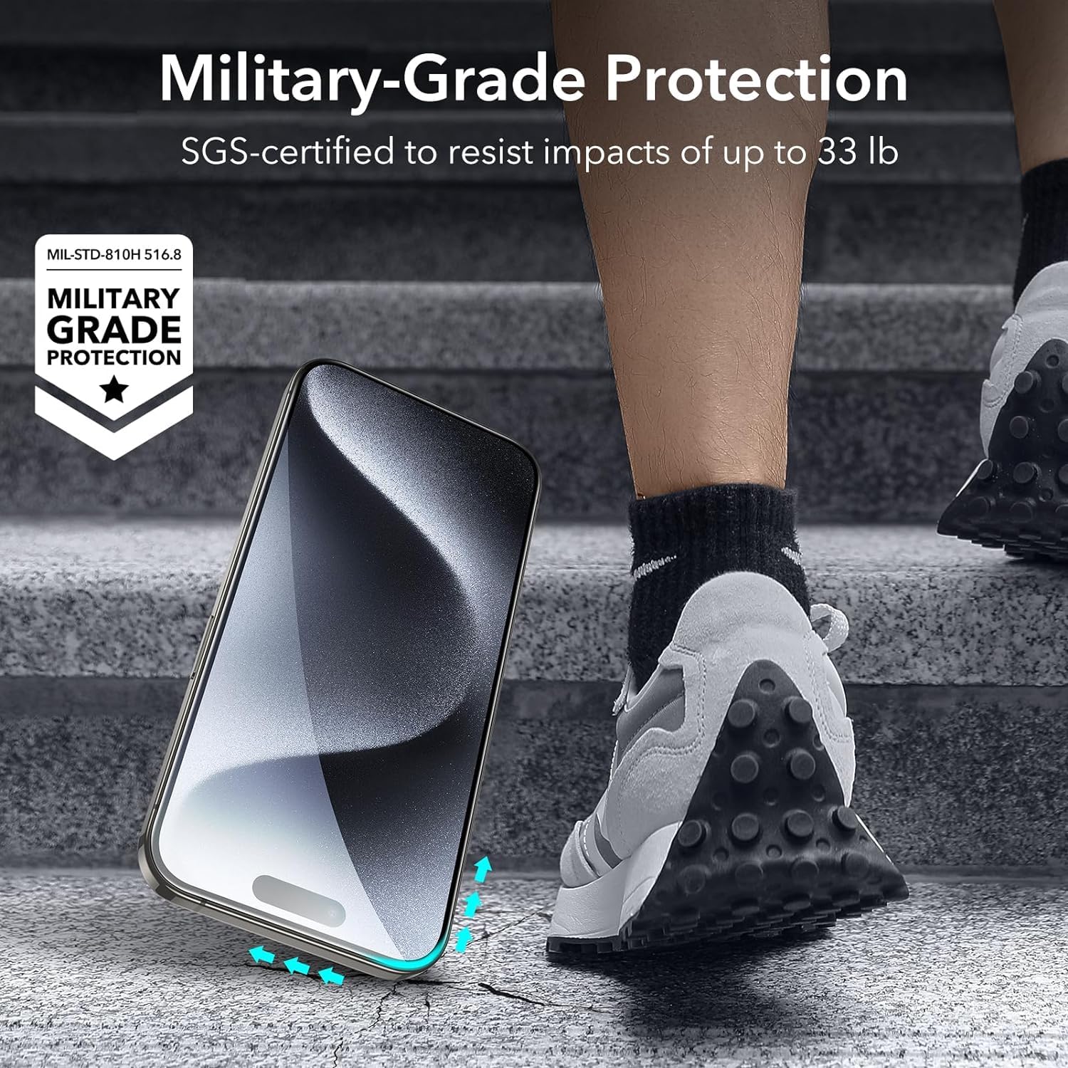 OpenTech® Military-Grade Gorilla Tempered Glass for iPhone 15 / iPhone 16 with Edge to Edge Coverage - Case Friendly Screen Protector, Anti Scratch and Bubble free installation kit image 3