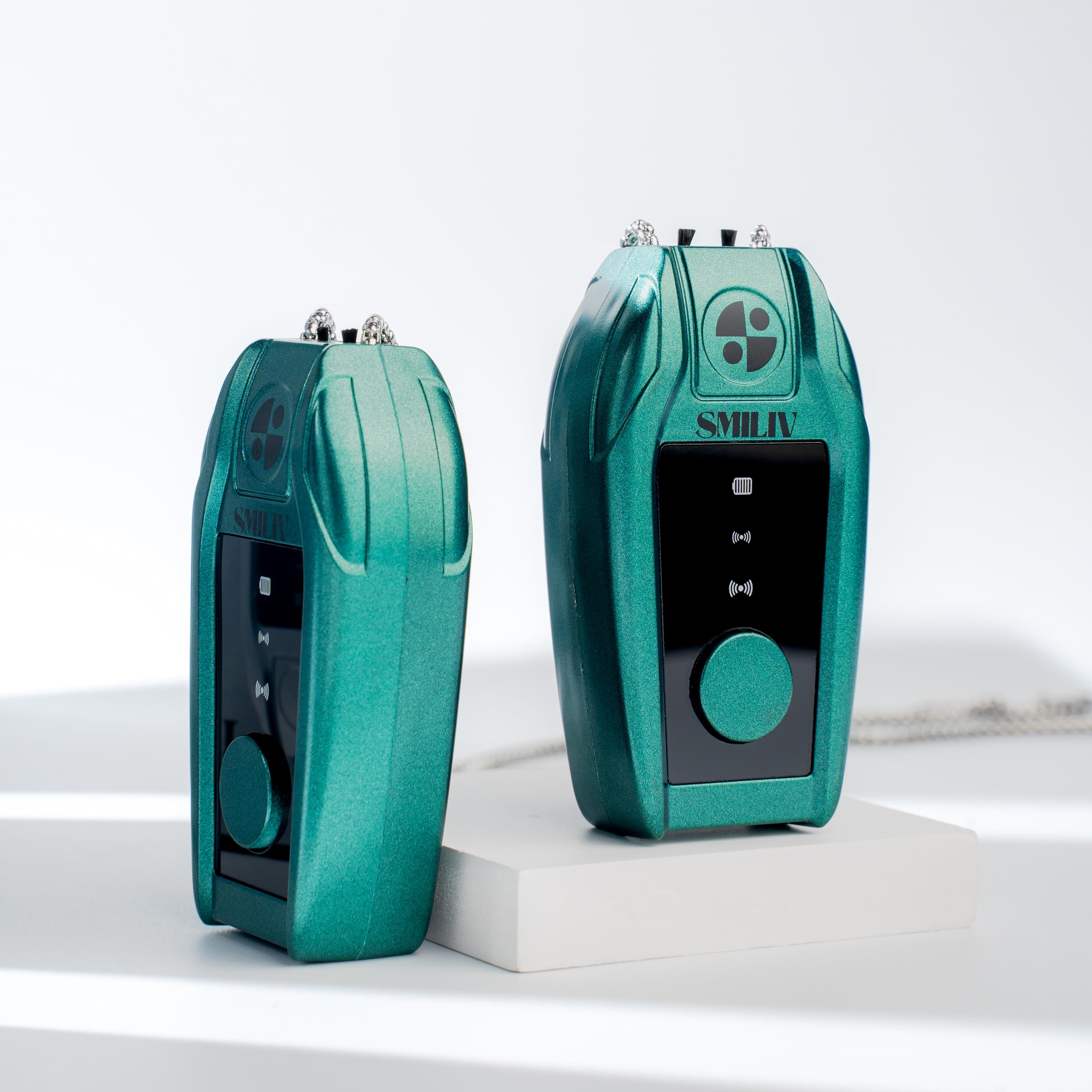 Portable Air Purifier – 99% Efficient | Wearable with Lanyard | Type-C Rechargeable | Eliminates Pollution, Dust, Bacteria | Compact – Silver & Green (Green) image 2