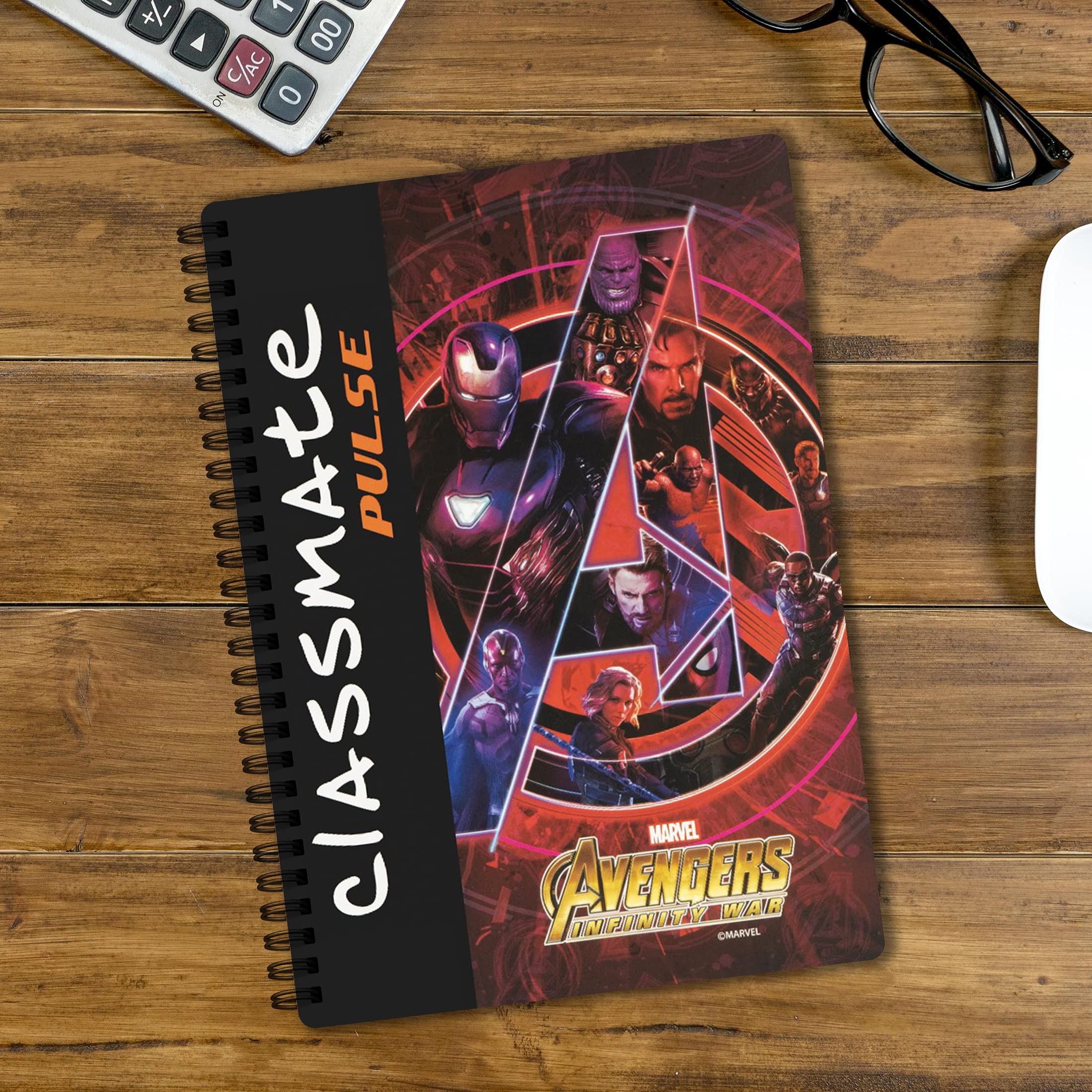 Classmate Pulse Single Subject Spiral Notebook - Pack of 4 | Unruled | 200 Pages | 24.0cm x 18.0cm | Attractive Cover Designs | Soft Cover |Notebooks for College Students image 2