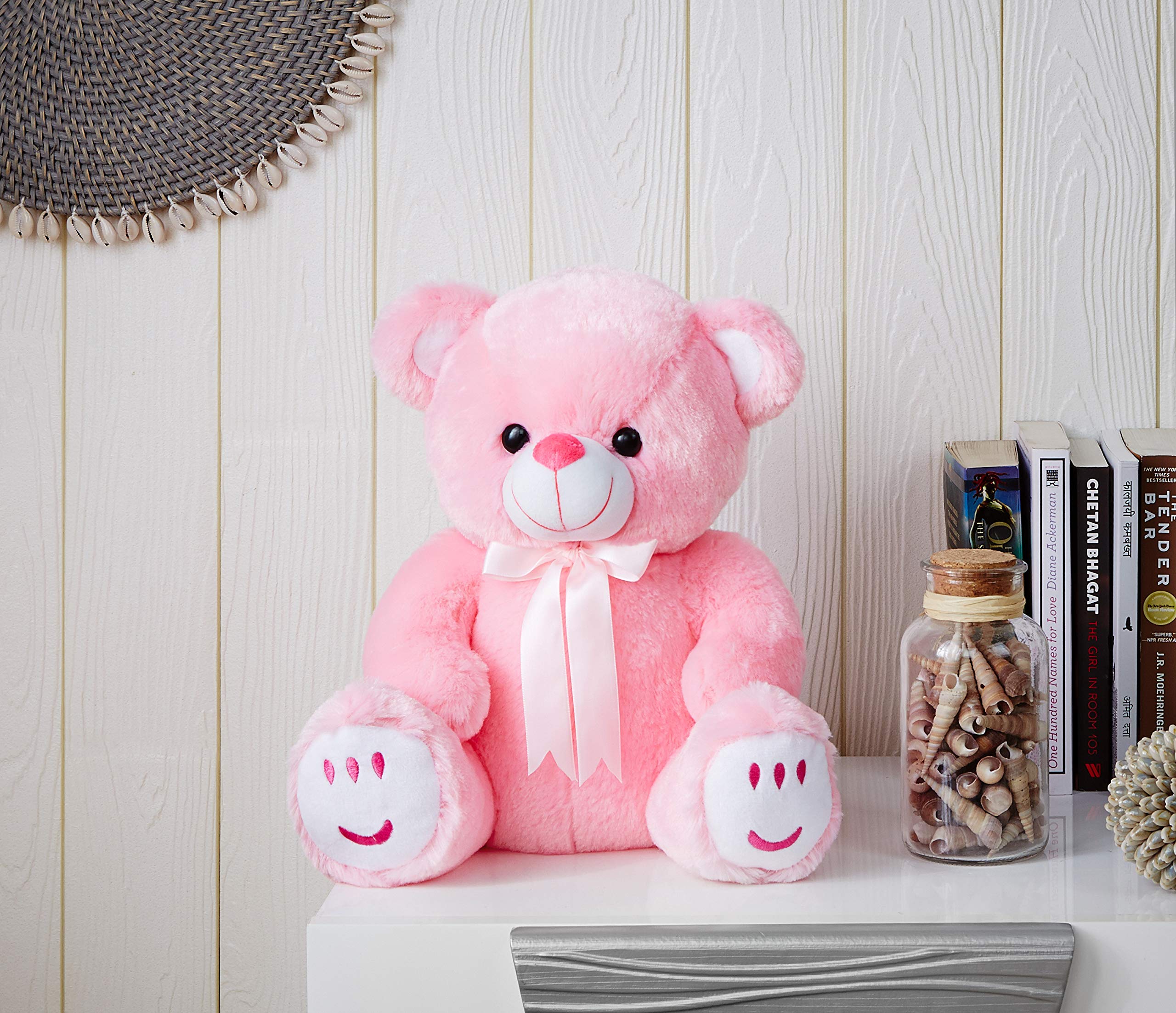 Amazon Brand - Jam & Honey Teddy Bear, Cute, Soft Toy (33 Cm, Pink), Great Birthday Gift image 2